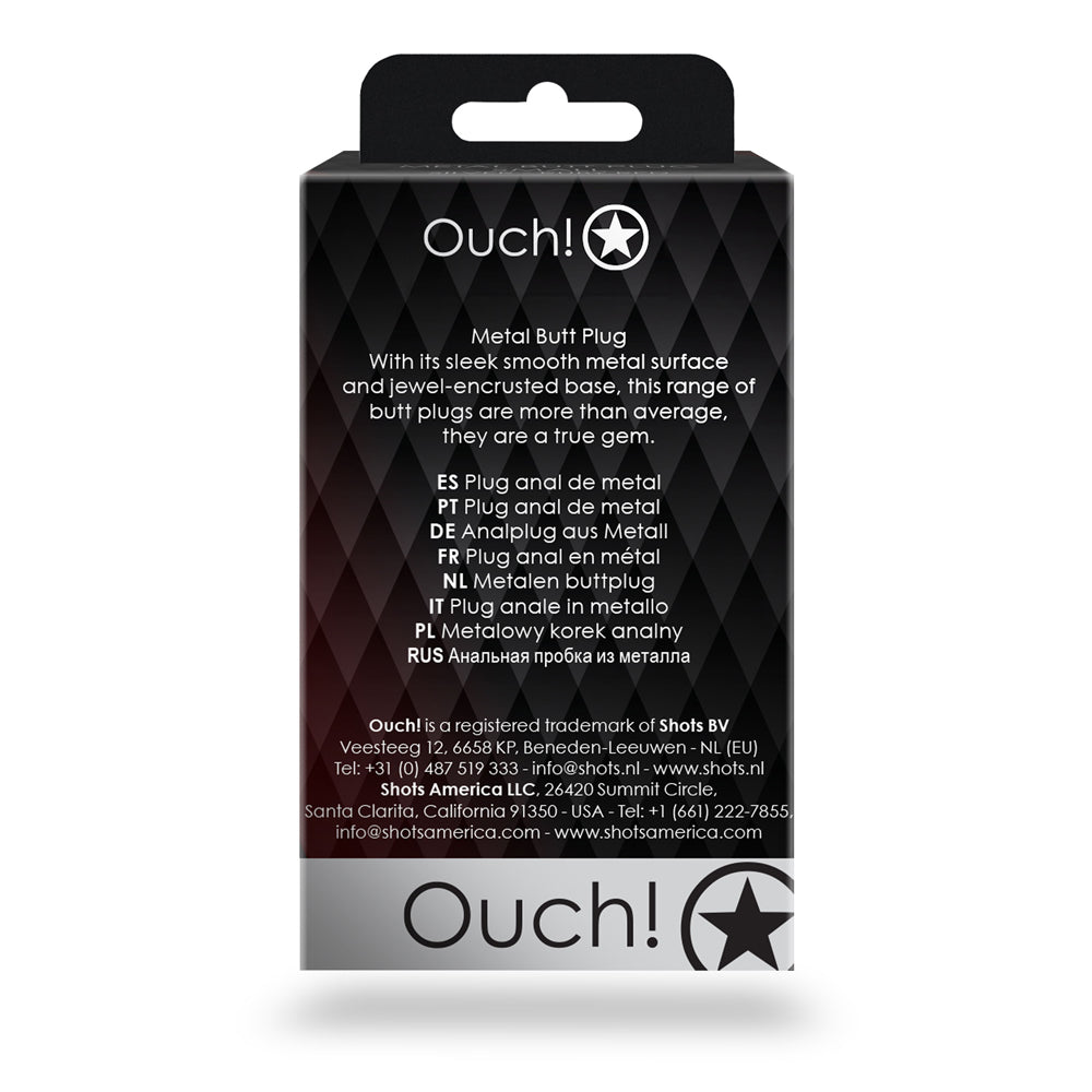 Shots Ouch! Round Gem Butt Plug Small 17