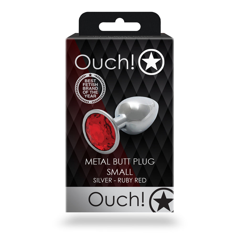 Shots Ouch! Round Gem Butt Plug Small 1