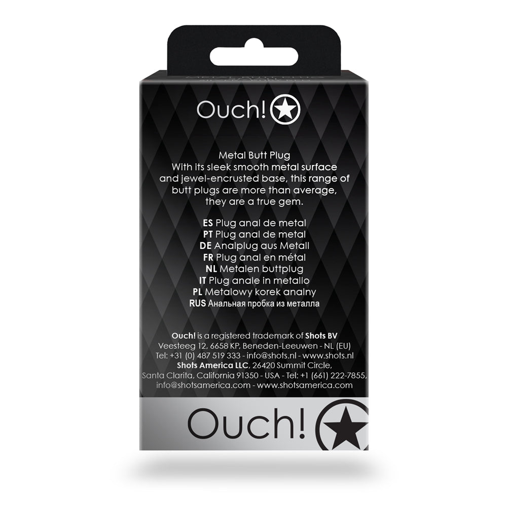 Shots Ouch! Round Gem Butt Plug Small 9