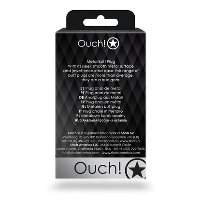 Shots Ouch! Round Gem Butt Plug Small 9