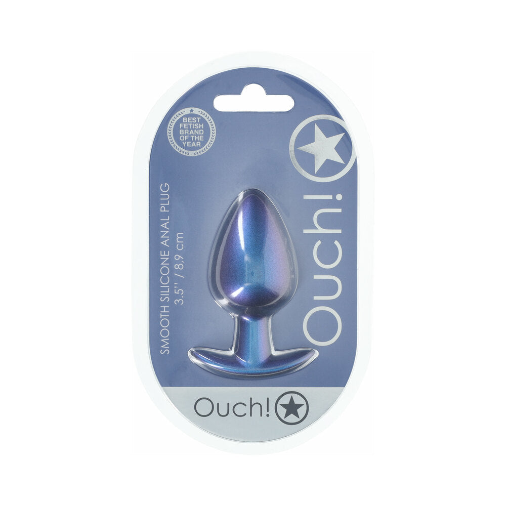 Shots Ouch! Smooth Silicone Anal Plug Large 3.5 in. 1