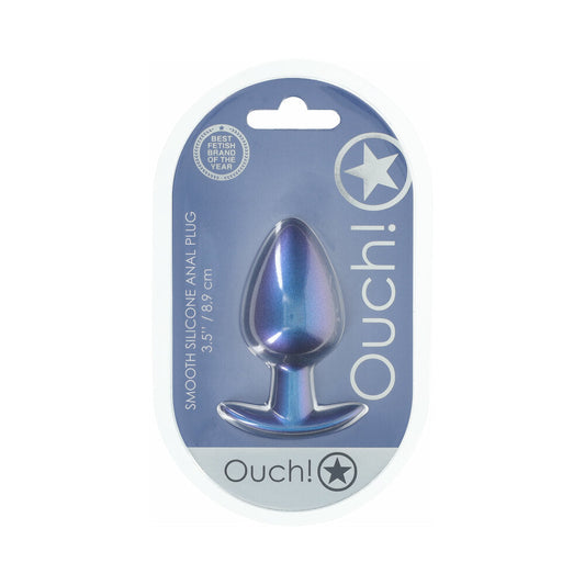 Shots Ouch! Smooth Silicone Anal Plug Large 3.5 in. 1
