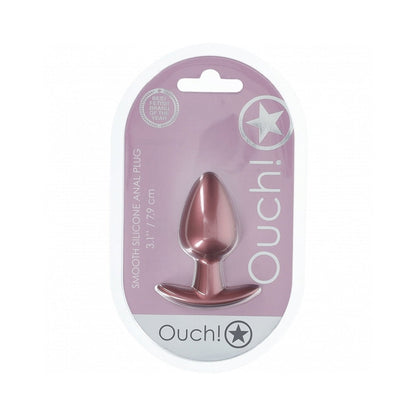 Shots Ouch! Smooth Silicone Anal Plug Medium 3.1 in. 2
