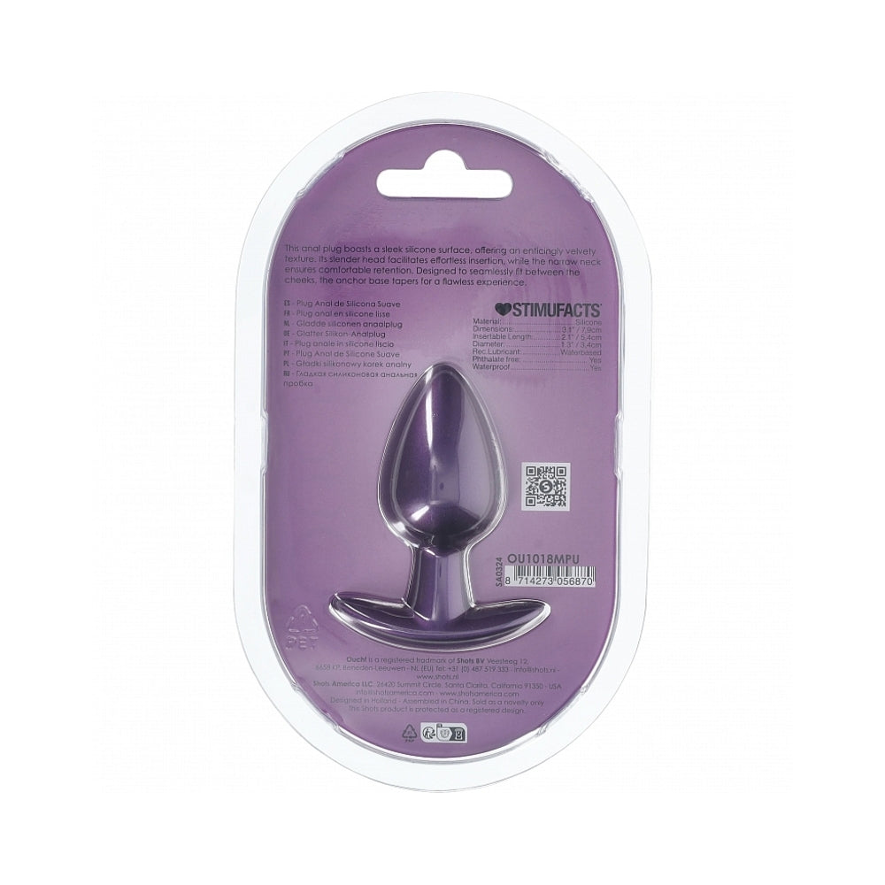 Shots Ouch! Smooth Silicone Anal Plug Medium 3.1 in. 8