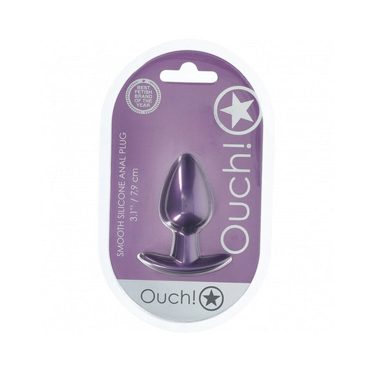 Shots Ouch! Smooth Silicone Anal Plug Medium 3.1 in. 1