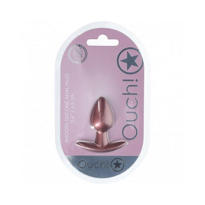 Shots Ouch! Smooth Silicone Anal Plug Small 2.6 in. 2