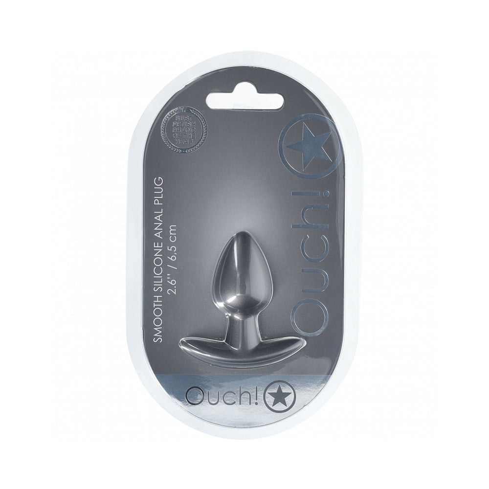 Shots Ouch! Smooth Silicone Anal Plug Small 2.6 in. 