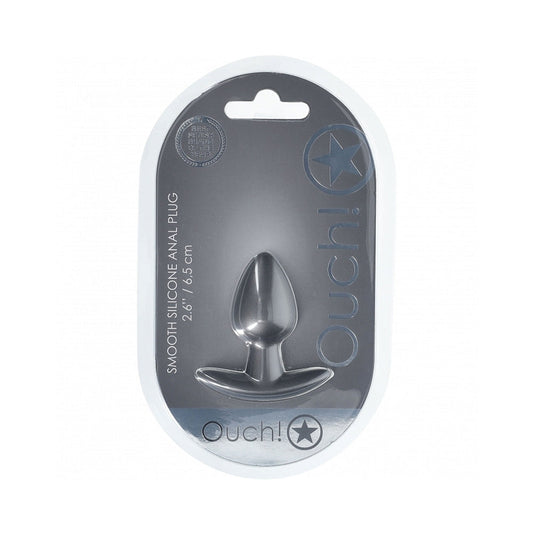 Shots Ouch! Smooth Silicone Anal Plug Small 2.6 in. 