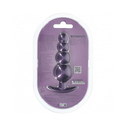 Shots Ouch! Smooth Silicone Beaded Anal Plug 4.6 in. 2