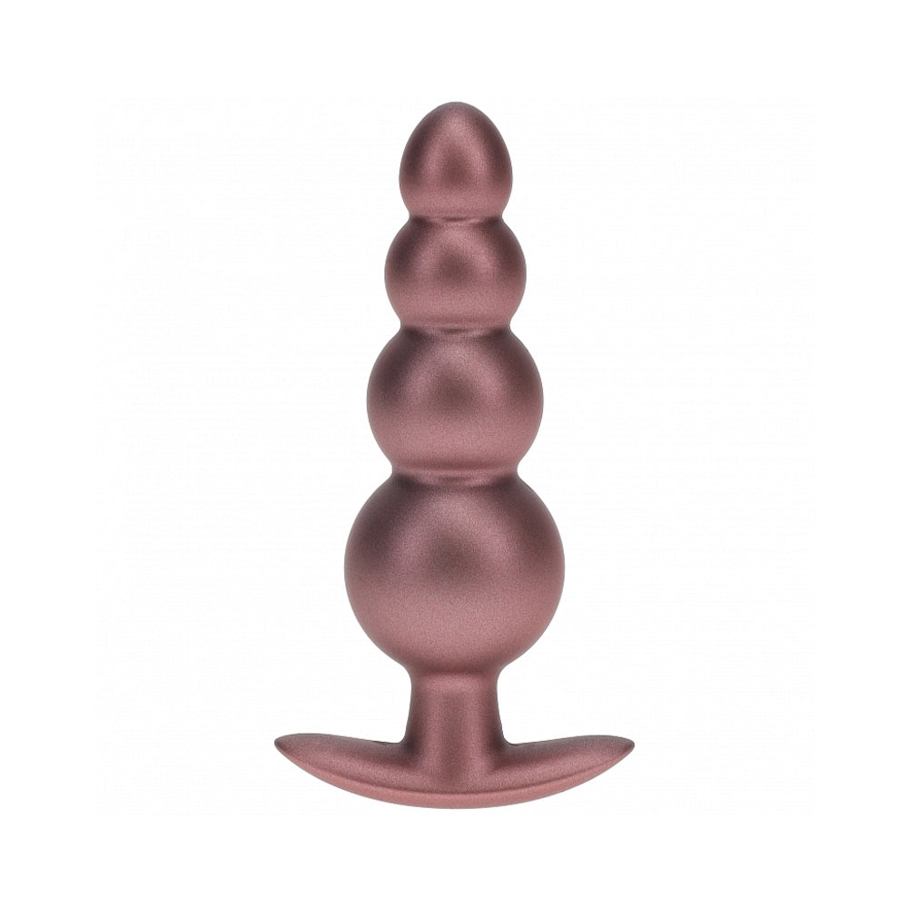Shots Ouch! Smooth Silicone Beaded Anal Plug 4.6 in. 3