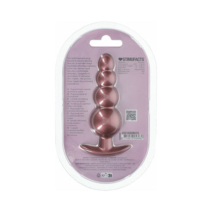 Shots Ouch! Smooth Silicone Beaded Anal Plug 4.6 in. 4