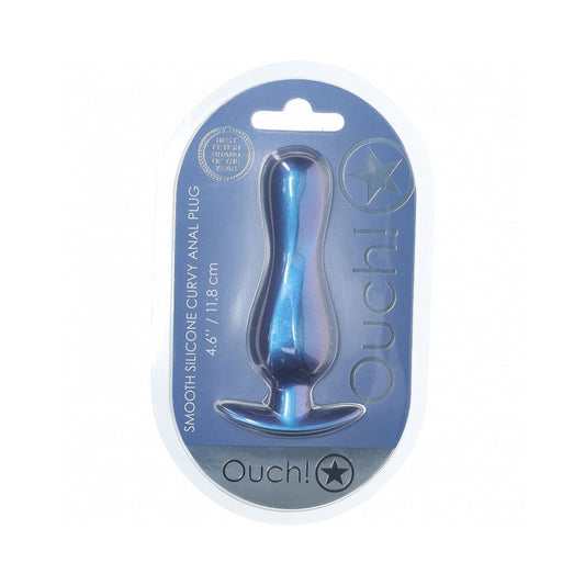 Shots Ouch! Smooth Silicone Curvy Anal Plug 4.6 in. 1