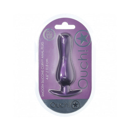 Shots Ouch! Smooth Silicone Curvy Anal Plug 4.6 in. 2