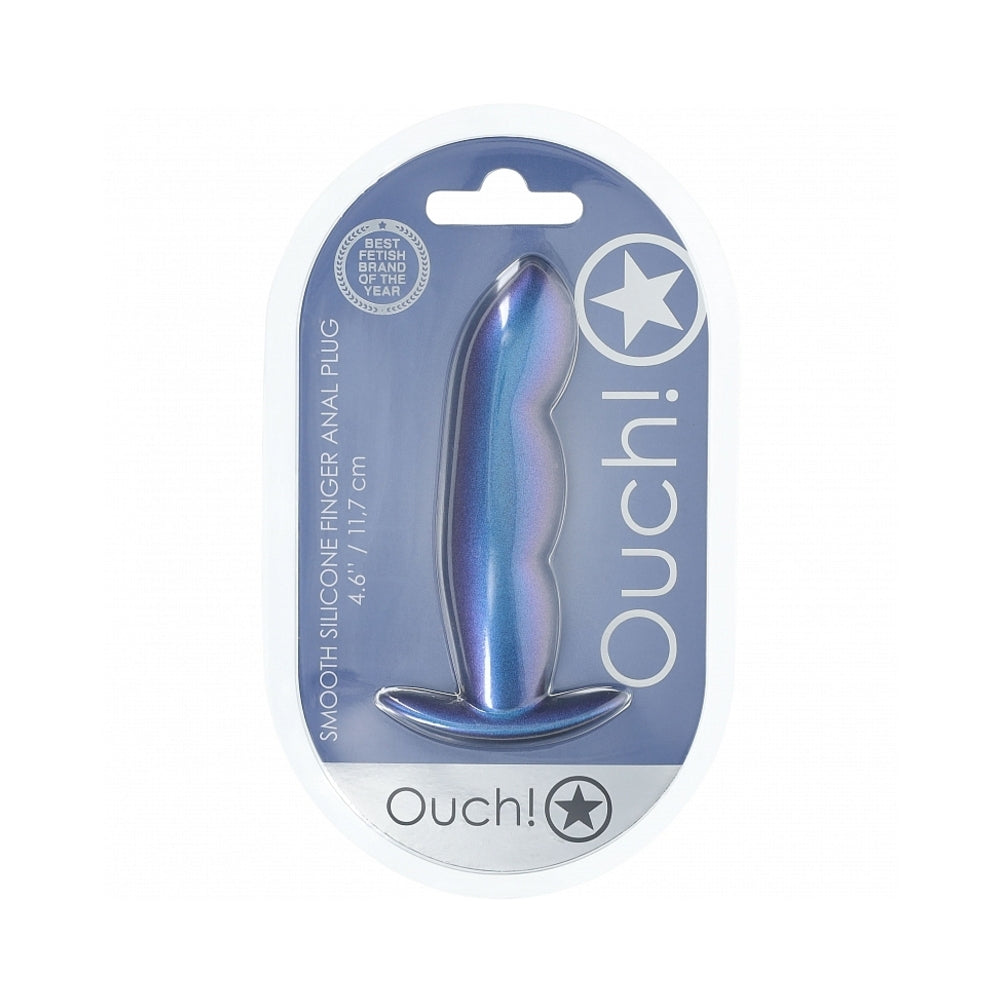 Shots Ouch! Smooth Silicone Finger Anal Plug 4.6 in. 1