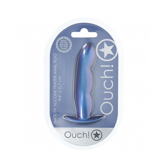 Shots Ouch! Smooth Silicone Finger Anal Plug 4.6 in. 1