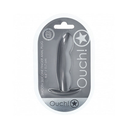 Shots Ouch! Smooth Silicone Finger Anal Plug 4.6 in. 