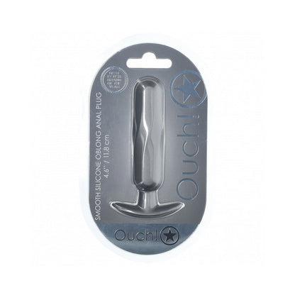 Shots Ouch! Smooth Silicone Oblong Anal Plug 4.6 in. 