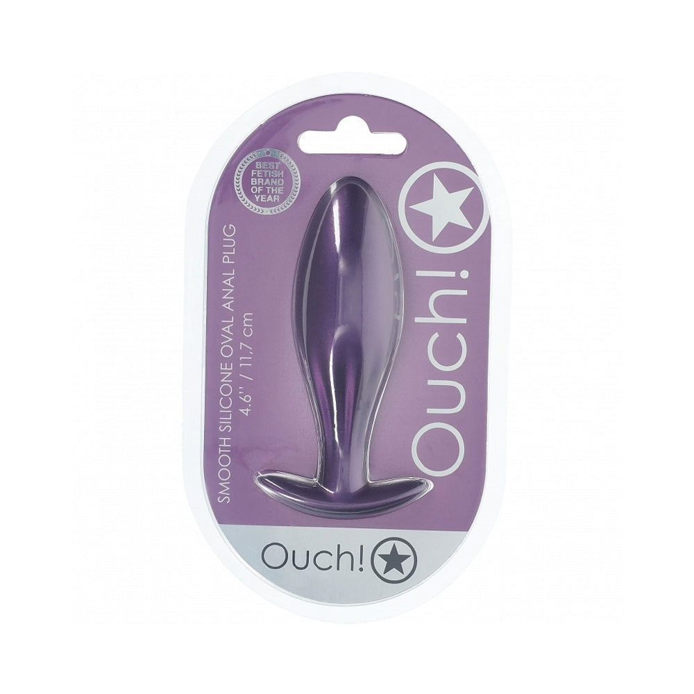 Shots Ouch! Smooth Silicone Oval Anal Plug 4.6 in. 1