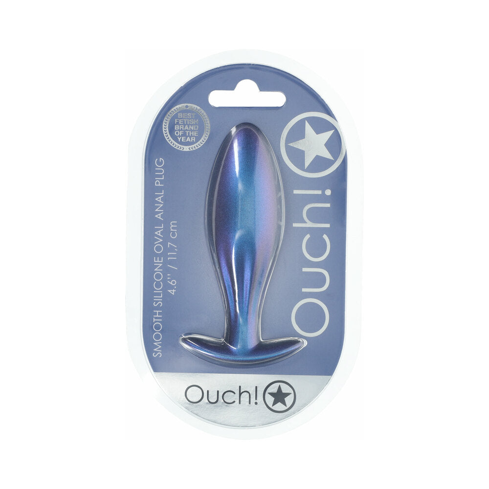 Shots Ouch! Smooth Silicone Oval Anal Plug 4.6 in. 