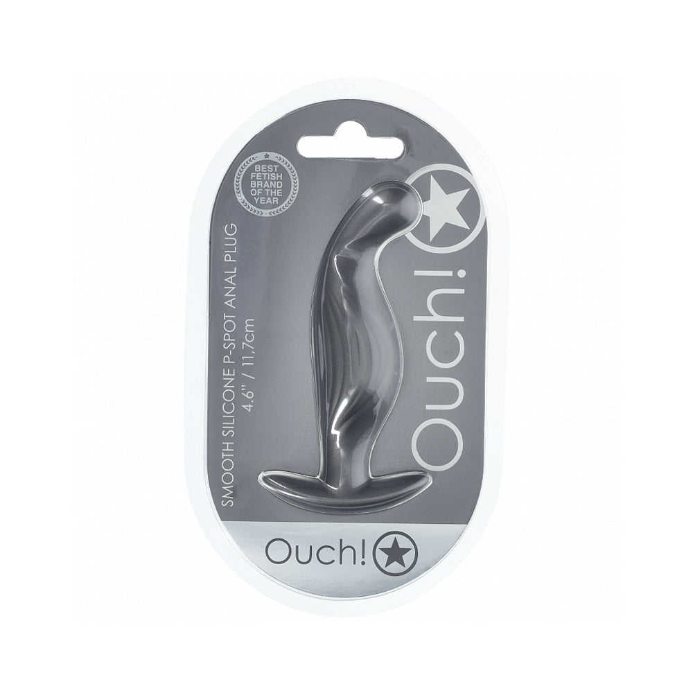 Shots Ouch! Smooth Silicone P-Spot Anal Plug 4.6 in. 