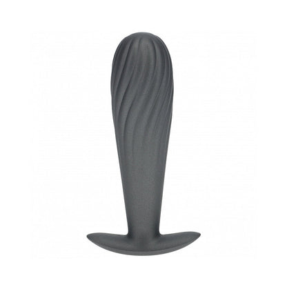 Shots Ouch! Smooth Silicone Ribbed Anal Plug 4.6 in. 3