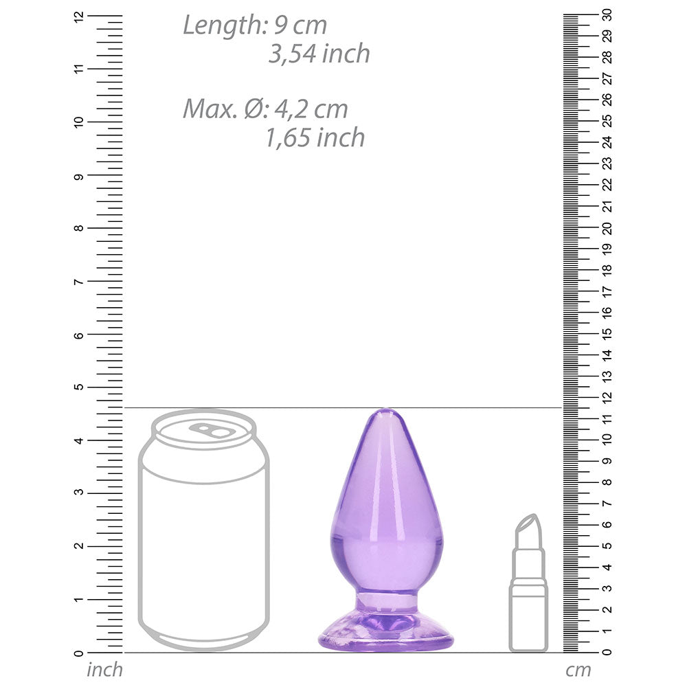 Shots RealRock Crystal Clear 4.5 in. Anal Plug 11