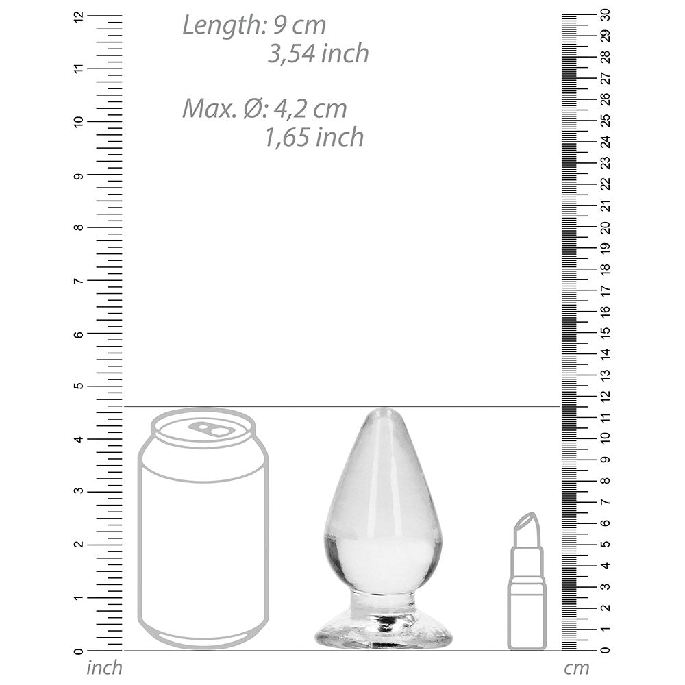 Shots RealRock Crystal Clear 4.5 in. Anal Plug 8