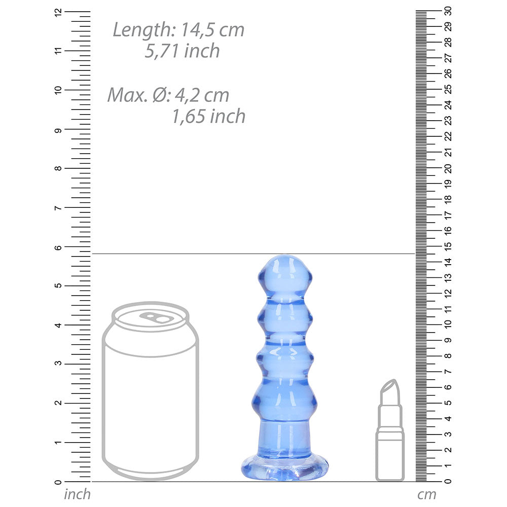 Shots RealRock Crystal Clear Curvy 5.5 in. Dildo/Plug 4