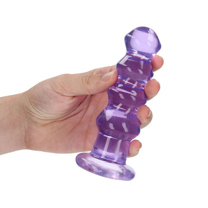 Shots RealRock Crystal Clear Curvy 5.5 in. Dildo/Plug 6
