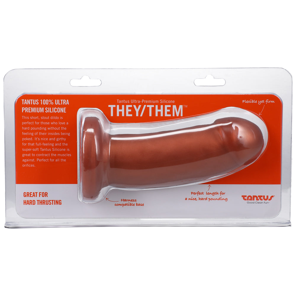 Tantus They/Them 5.5 in. Dildo Soft Copper 