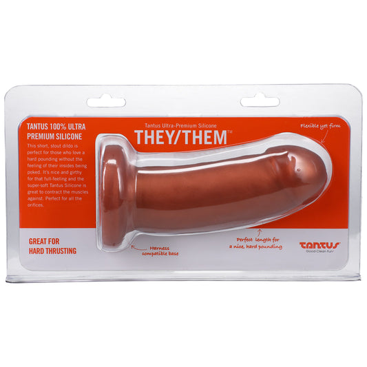 Tantus They/Them 5.5 in. Dildo Soft Copper 