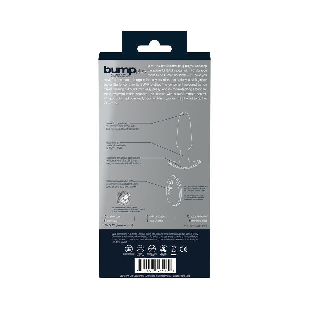 VeDO Bump Plus Rechargeable Remote Control Anal Vibe8