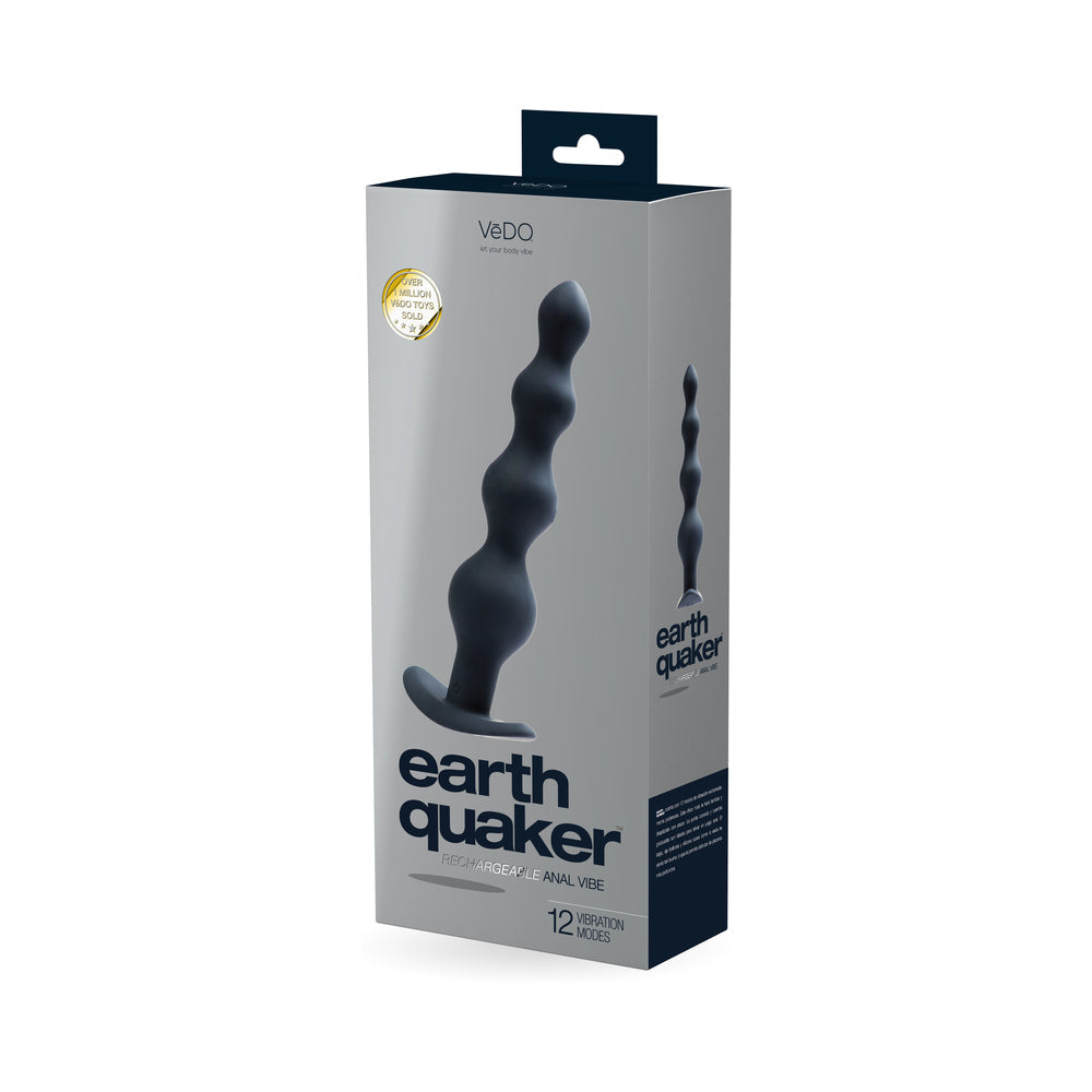 VeDO Earth Quaker Anal Vibe - Just Black - Men's 4