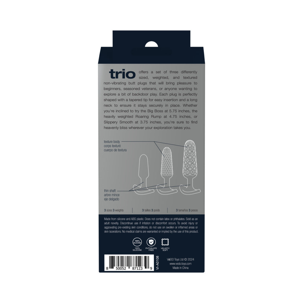 VeDO Trio Anal Plug Set Black 13