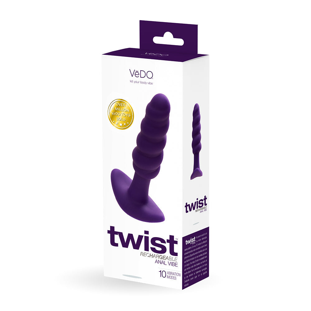 VeDO Twist Rechargeable Silicone Vibrating Anal Plug 1