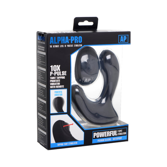 XR Brands Alpha-Pro Tapping & Vibrating Prostate Stimulator with Remote 