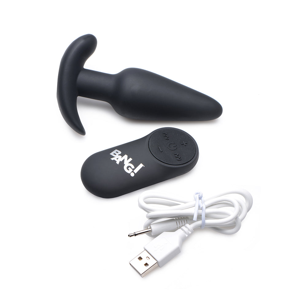 XR Brands BANG! 21X Vibrating Silicone Butt Plug with Remote Control Black7