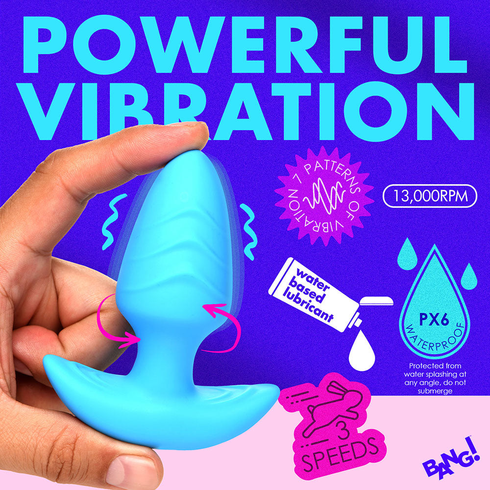 XR Brands BANG! Rotating & Vibrating Silicone Butt Plug with Remote26