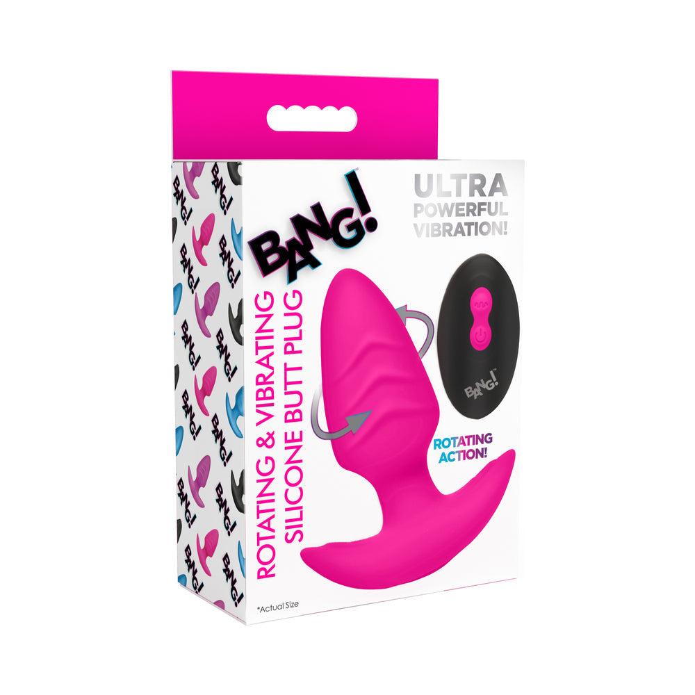 XR Brands BANG! Rotating & Vibrating Silicone Butt Plug with Remote2