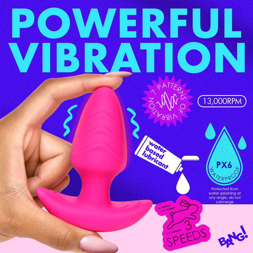 XR Brands BANG! Rotating & Vibrating Silicone Butt Plug with Remote40