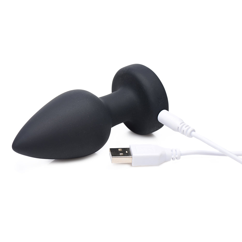 XR Brands Booty Sparks Rechargeable Light Up Vibrating Anal Plug with Remote Control M8