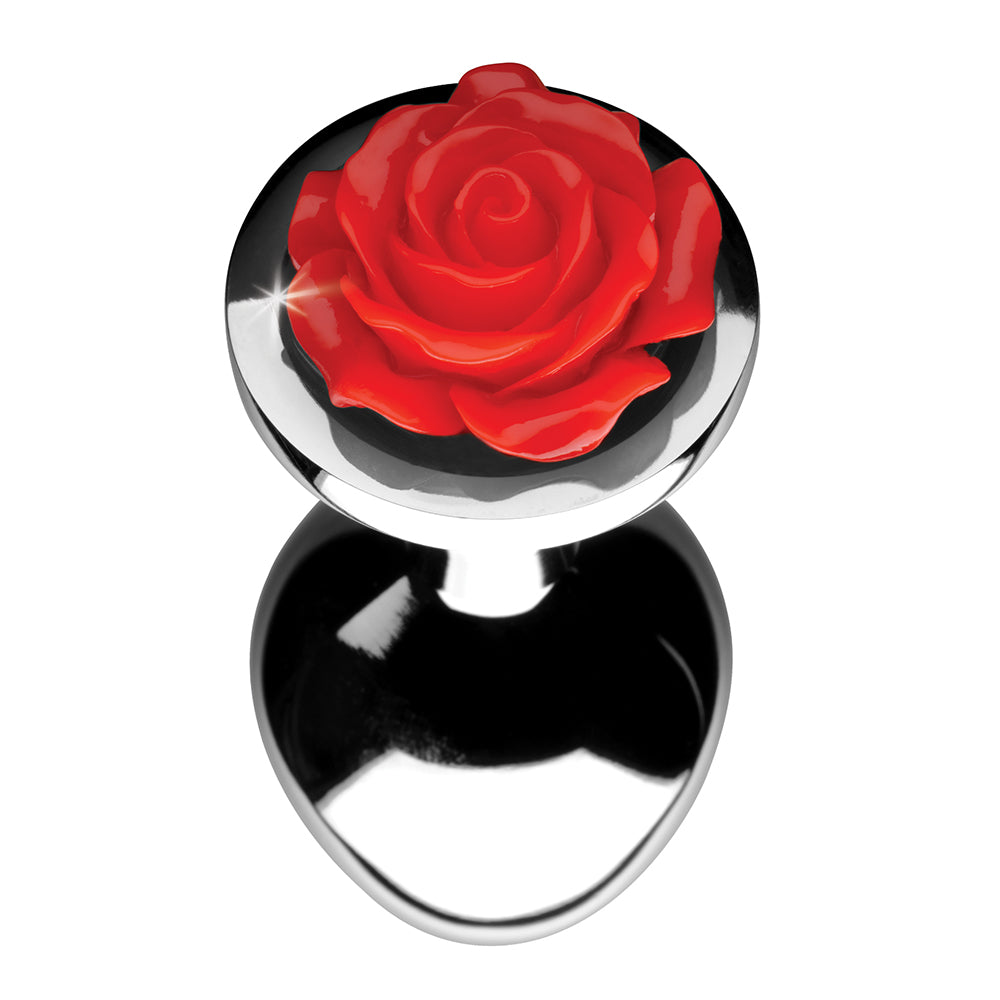 XR Brands Booty Sparks Red Rose Anal Plug M4