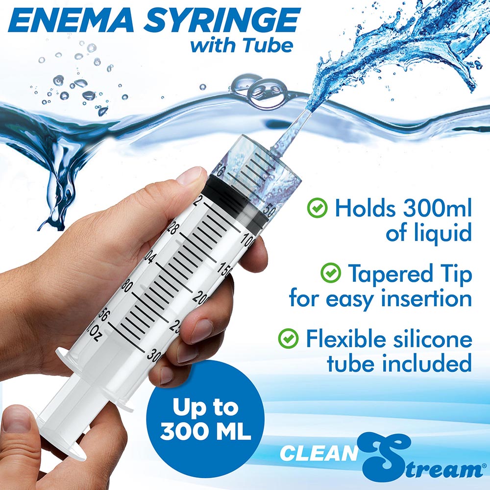 XR Brands CleanStream 300ml Syringe with Tube8