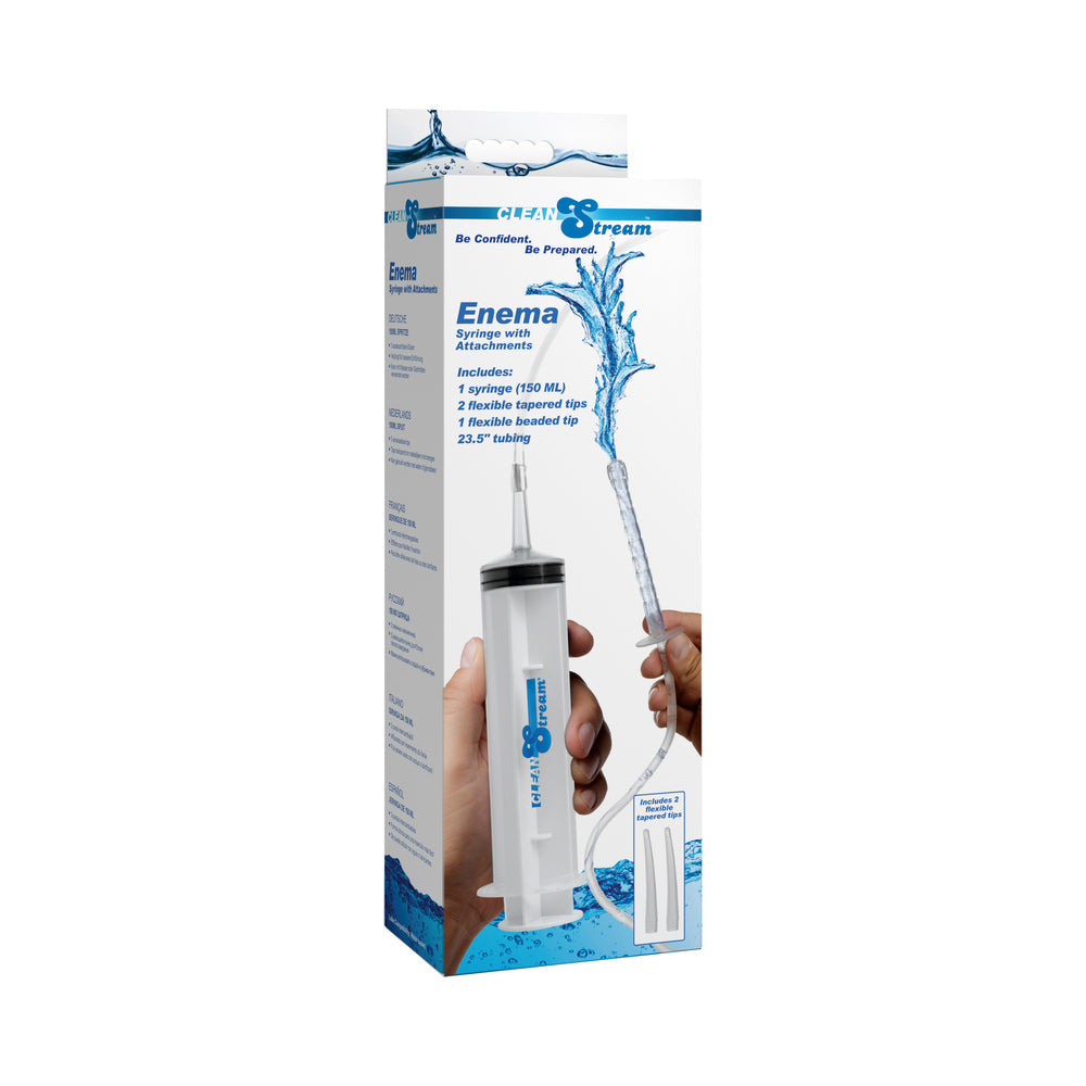 XR Brands CleanStream Enema Syringe with Attachments 