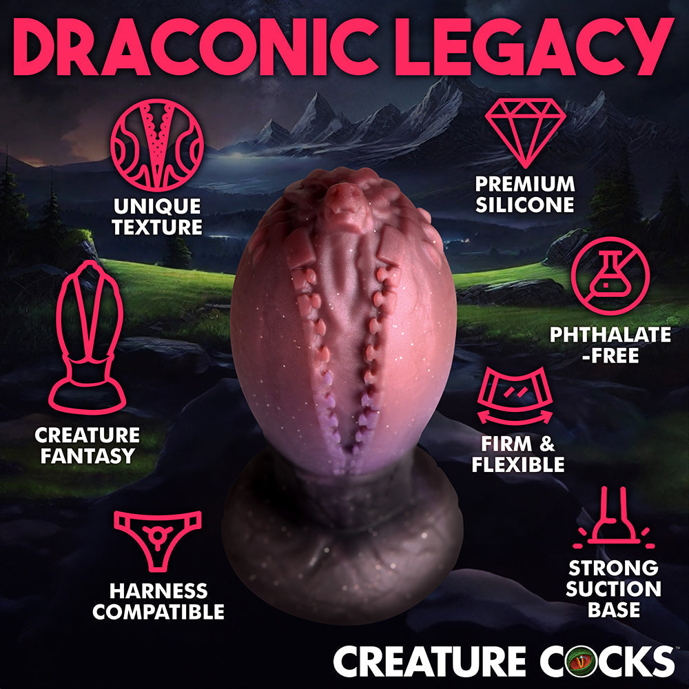 XR Brands Creature Cocks Dragon Hatch Silicone Egg XL11