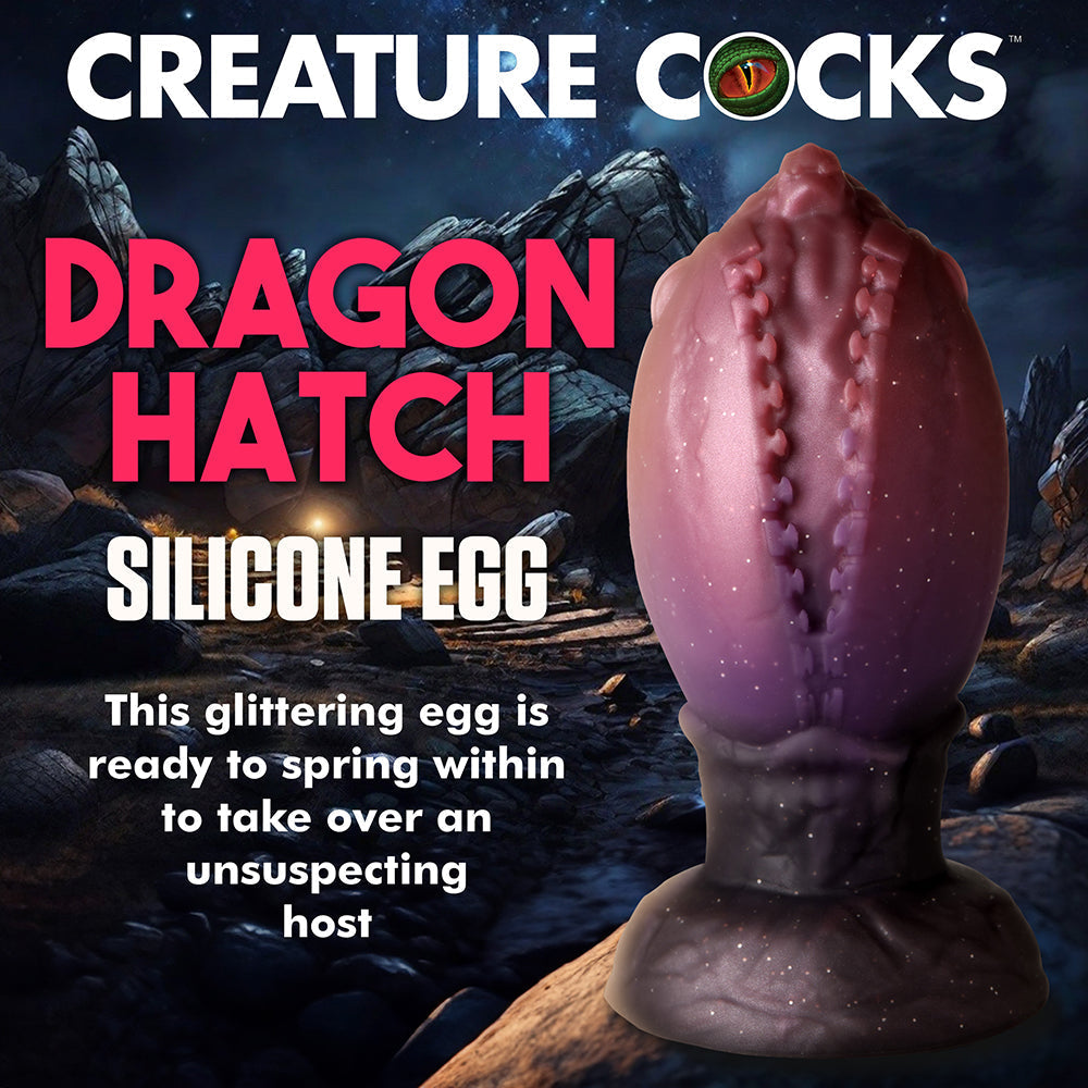 XR Brands Creature Cocks Dragon Hatch Silicone Egg XL8