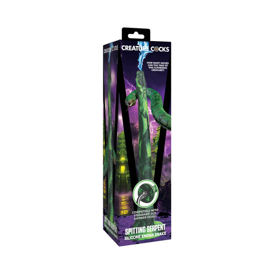 XR Brands Creature Cocks Spitting Serpent Silicone Enema Snake 