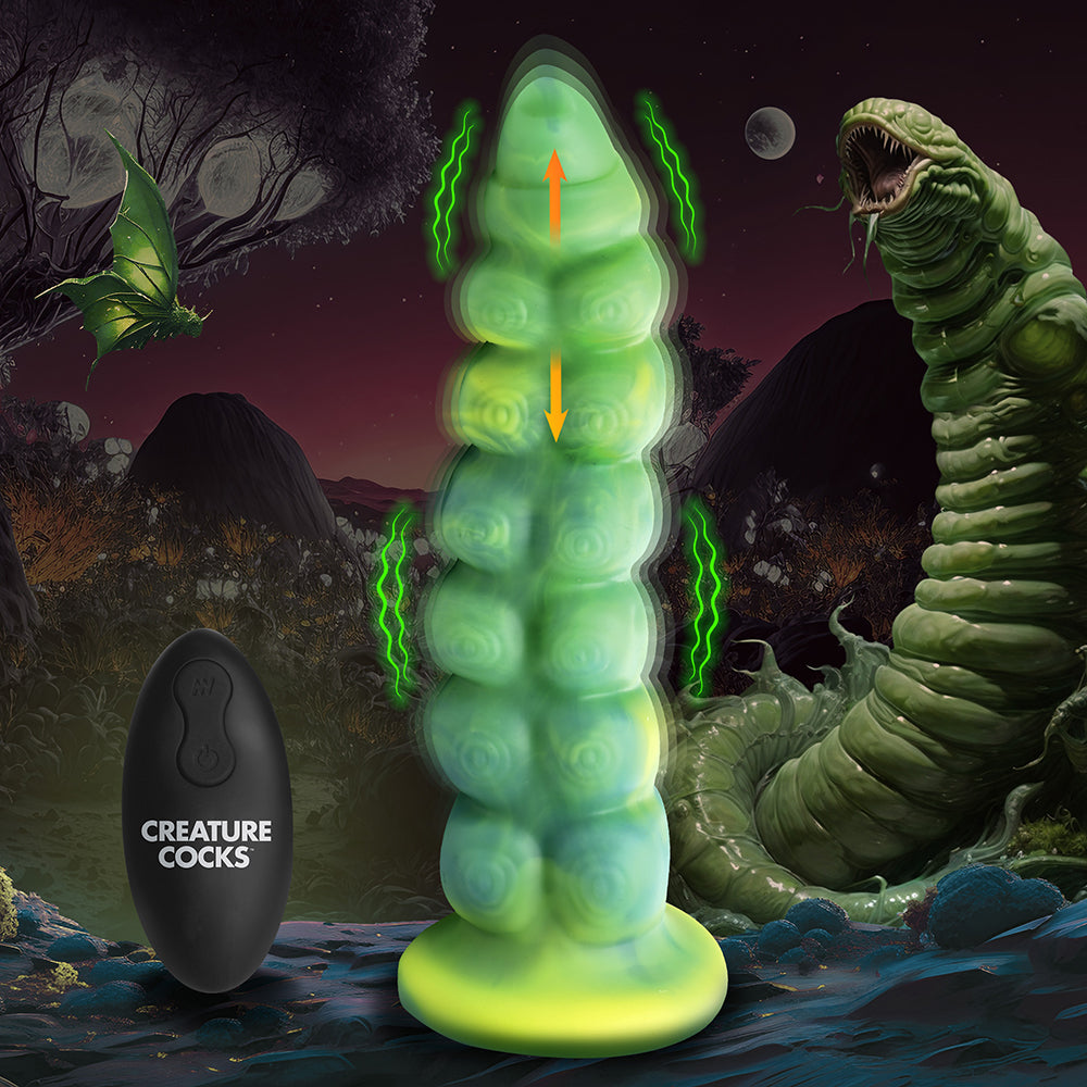 XR Brands Creature Cocks Squirmer Thrusting & Vibrating Silicone Dildo12