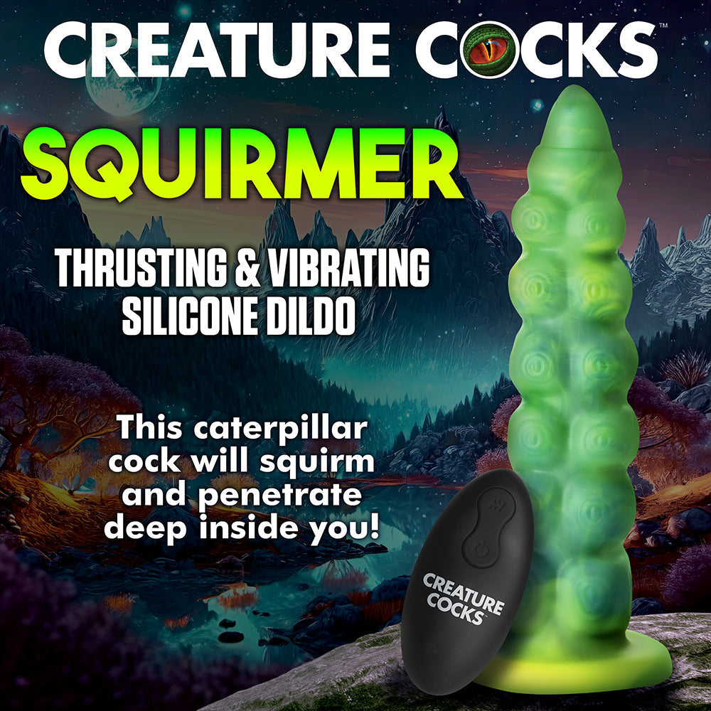 XR Brands Creature Cocks Squirmer Thrusting & Vibrating Silicone Dildo13