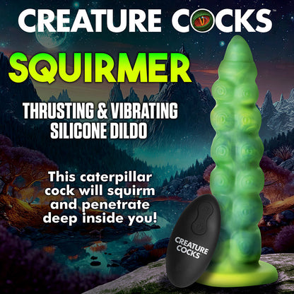 XR Brands Creature Cocks Squirmer Thrusting & Vibrating Silicone Dildo13